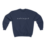 "Unhinged" (white front) Crewneck Sweatshirt