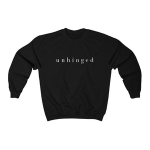 "Unhinged" (white front) Crewneck Sweatshirt