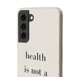 health is not a f* size Biodegradable Case