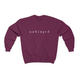 "Unhinged" (white front) Crewneck Sweatshirt