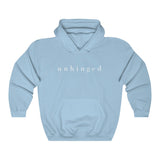 "Unhinged" (white font) Hooded Sweatshirt