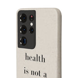 health is not a f* size Biodegradable Case