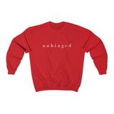 "Unhinged" (white front) Crewneck Sweatshirt