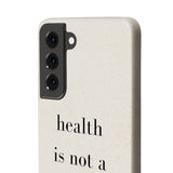 health is not a f* size Biodegradable Case