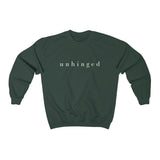 "Unhinged" (white front) Crewneck Sweatshirt